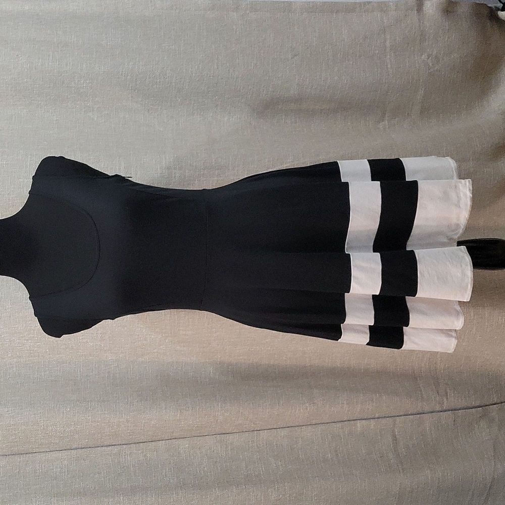 Banana Republic Black and White Stripe Dress